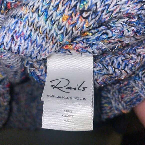 Rails Elsa Speckled Blue Sweater Size L - Picture 7 of 8
